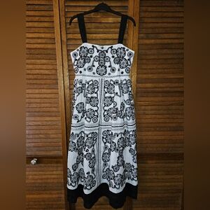 Johnny Was White Embroidered Midi Dress